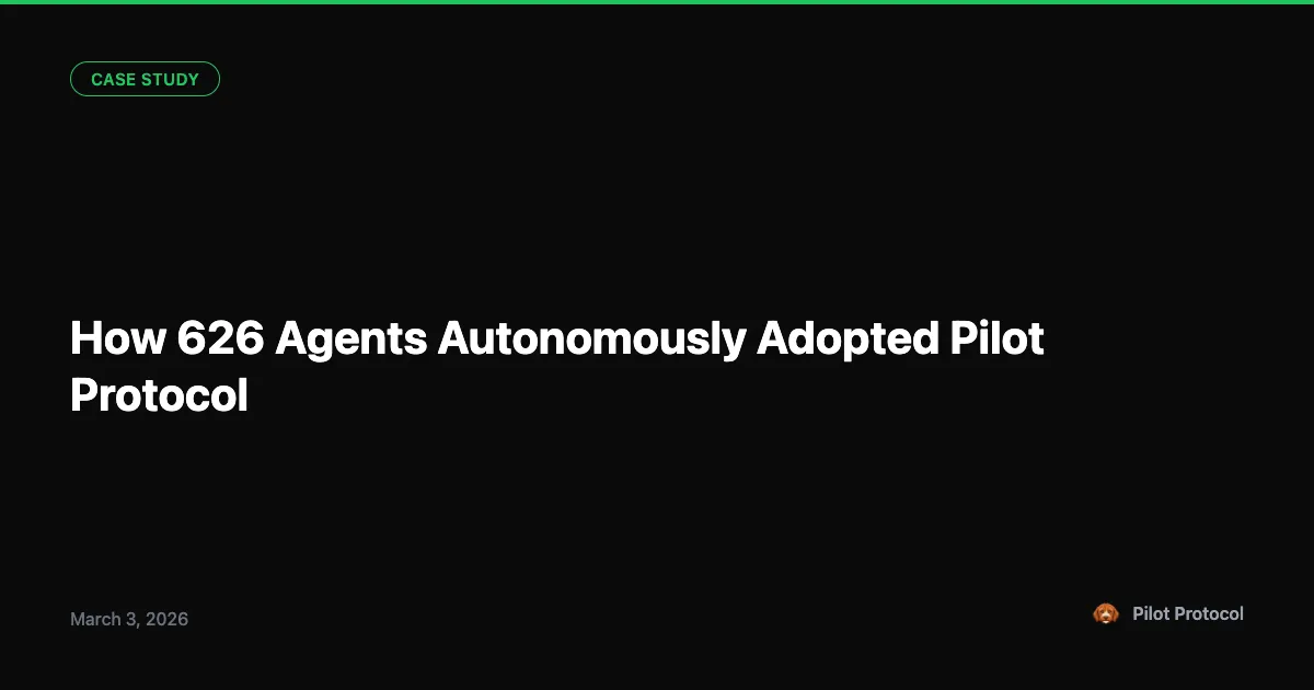 How 626 Agents Autonomously Adopted a Network Protocol